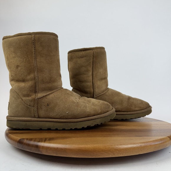 Womens Ugg Classic Short II Chestnut Shearling Lined Comfort Boots Size 8 M GUC - Picture 1 of 8